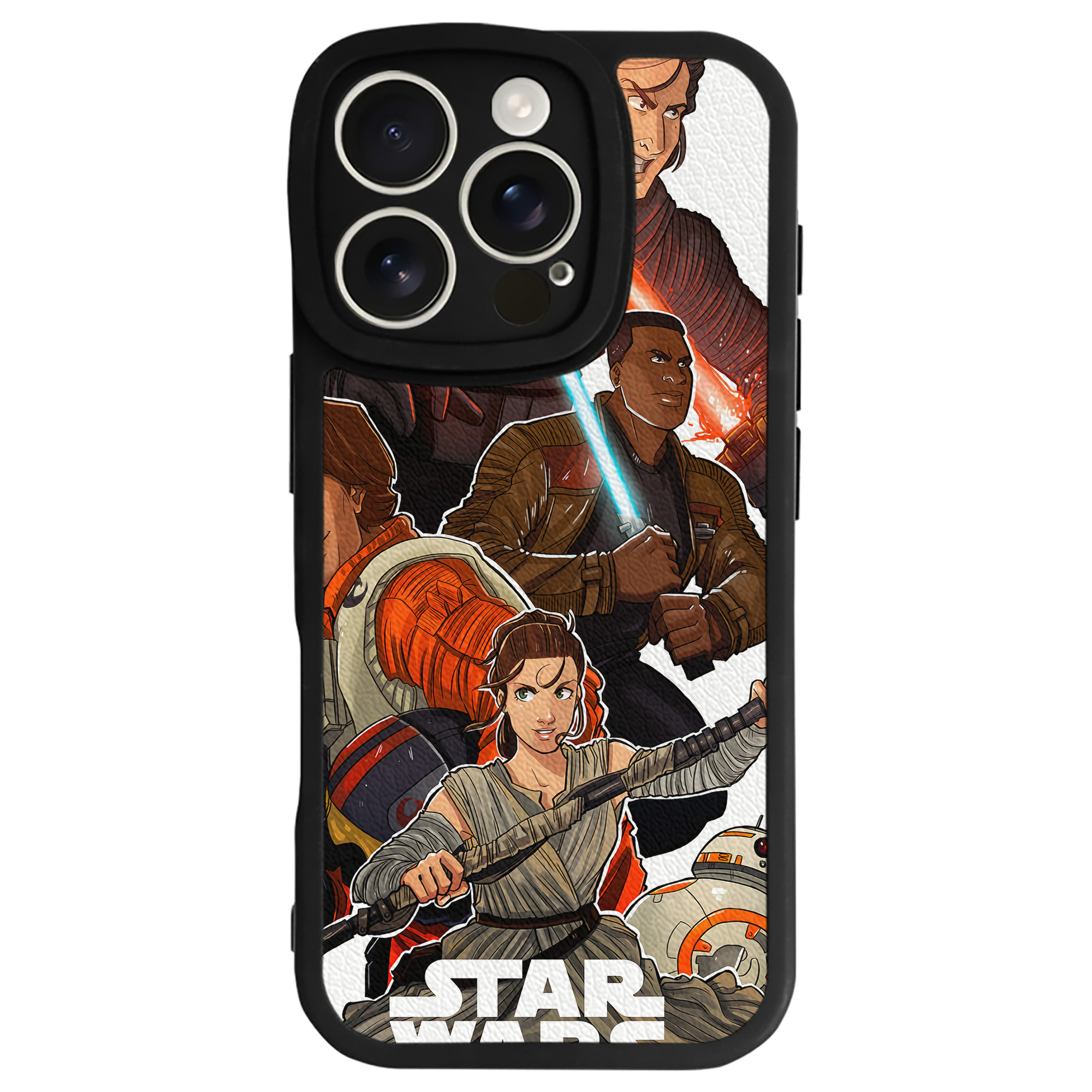 （画像用） スター・ウォーズ Star Wars 【iPhone 16シリーズ対応】シリコンスマホケース（レザー調） 材質：シリコン